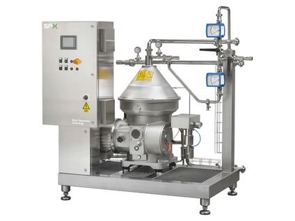 Cream separator with normalizer